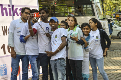 Group of people standing outdoors