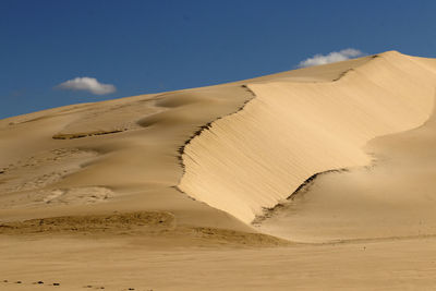 Sand dunes in desert