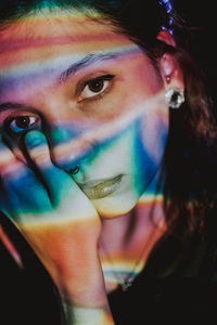 Close-up portrait of woman