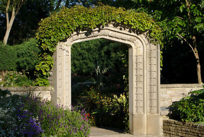 Entrance of garden at sundown