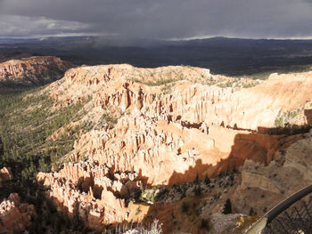Panoramic view of mountains against sky