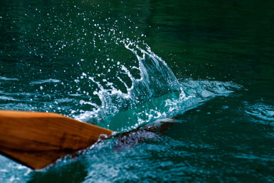 Close-up of water splashing in sea