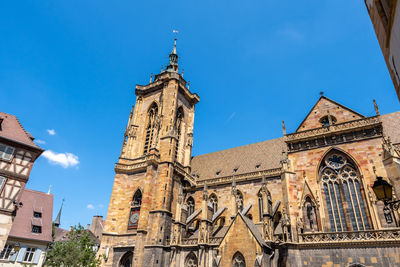 St martin church in colmar famous gothic architectural roman catholic church in colmar, france