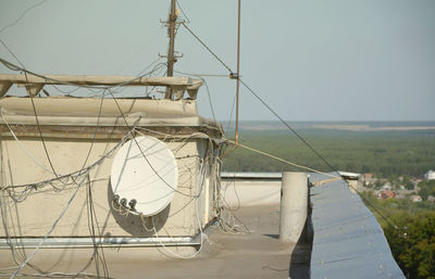 Low angle view of ship against sky