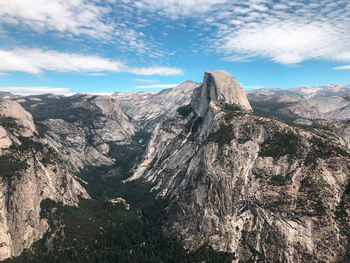 Scenic view of rocky mountains against sky