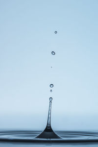 Macro shot of splashing droplet