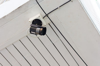 Low angle view of security camera