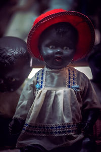 Portrait of cute boy wearing hat