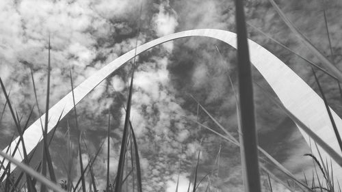 Low angle view of bridge against sky