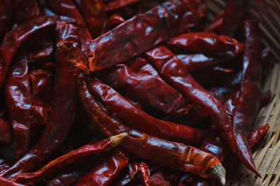 Full frame shot of red chili peppers
