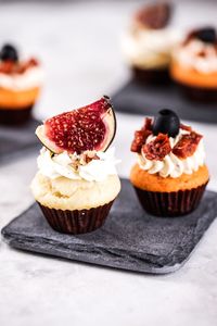 Close-up of dessert on table