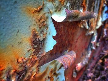 Close-up of rusty chain