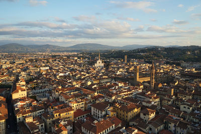 High angle view of cityscape