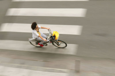 Woman on bicycle