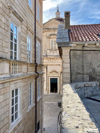 Exterior of old building against sky