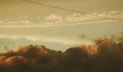 Low angle view of cloudy sky