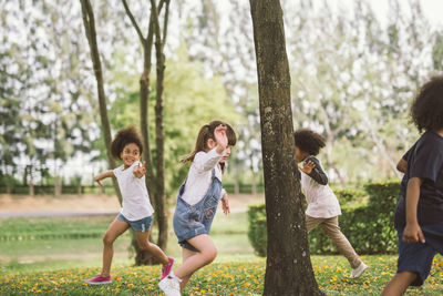 Children playing in park