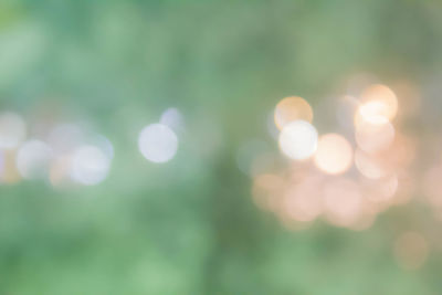 Defocused image of illuminated lights