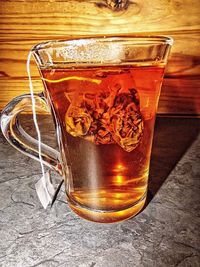 Close-up of drink on table