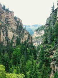 Scenic view of rocky mountains