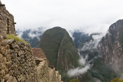 Panoramic view of mountains against sky