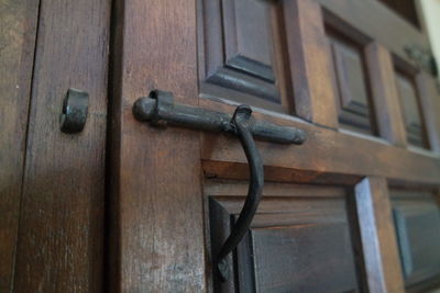 Close-up of wooden door