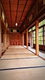 Empty corridor of building