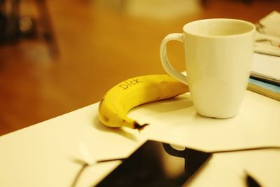 Close-up of coffee cup