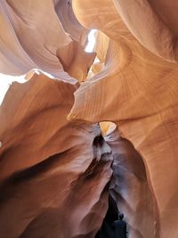 Low angle view of rock formation