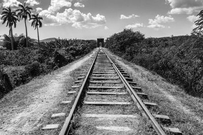 View of railroad tracks against sky