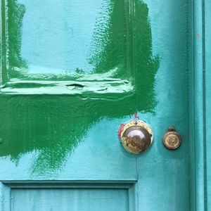 Close-up of closed door