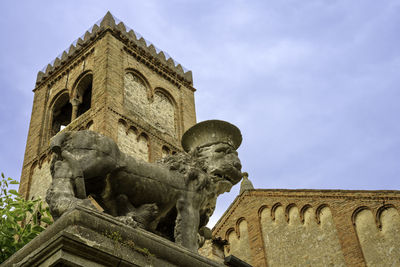 Low angle view of historical building against sky