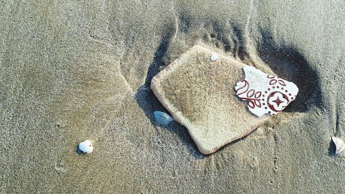 Close-up of heart shape on wall