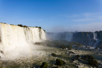 Scenic view of waterfall