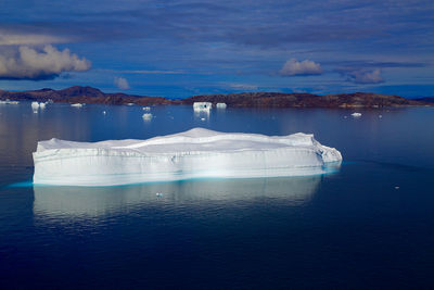 Icebergs in sea