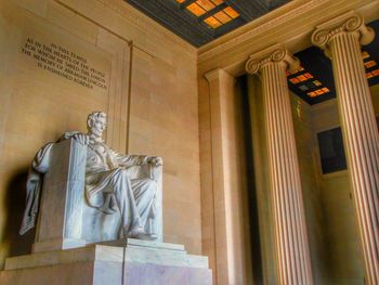 Low angle view of statue