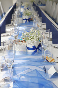 Place setting on table