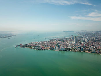 Aerial morning view of georgetown.