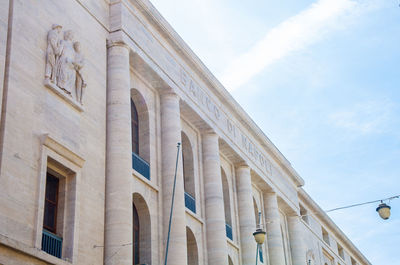 Low angle view of building against sky