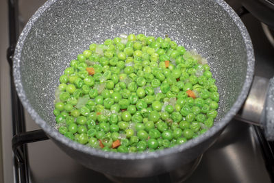 High angle view of food in container