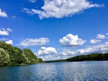 Scenic view of river against sky