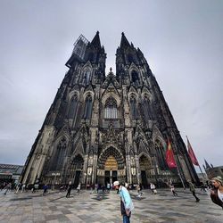 Tourists in front of church