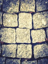 Full frame shot of stone footpath