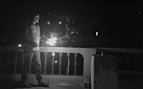 Man at night