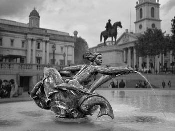 Statue in city