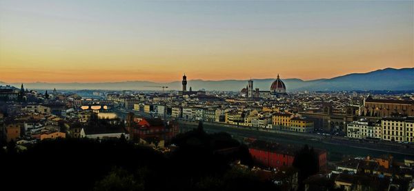 Cityscape at sunset