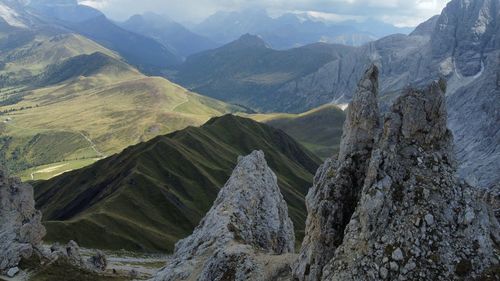 Panoramic view of mountain range