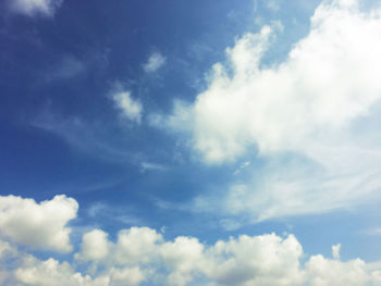 Low angle view of clouds in sky