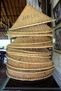 Close-up of stack of bread