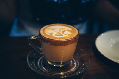 Close-up of coffee on table